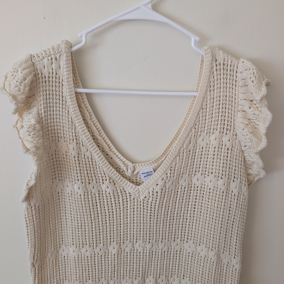 Melrose & Market Womens XL Crochet Knit Tank Top Boho Hippie Festival Cottage - Picture 3 of 6